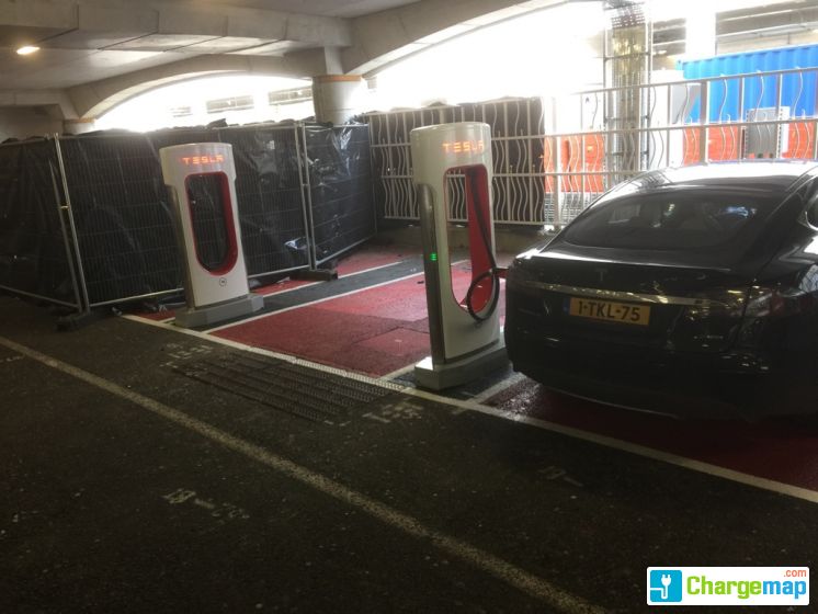 Tesla Supercharger Bluewater charging station in Dartford