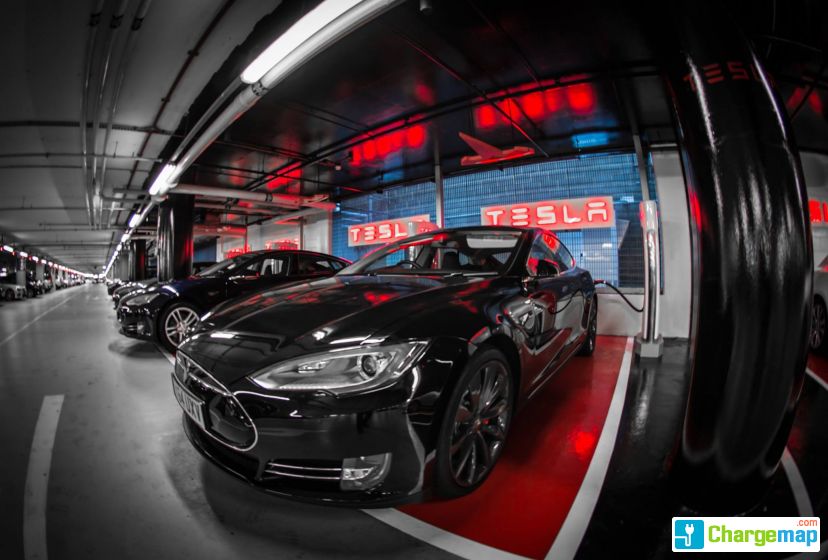 Tesla Supercharger Westfield London charging station in London
