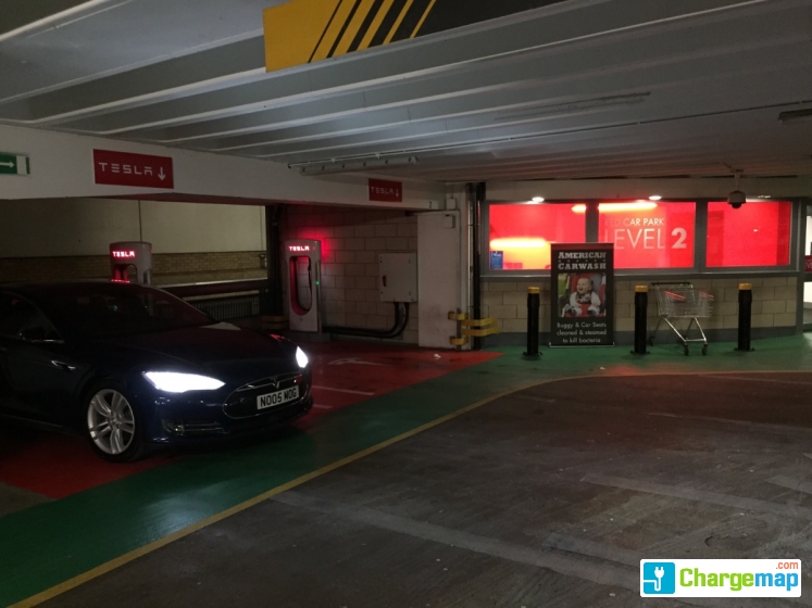 Tesla Supercharger CCS London Brent Cross charging station in London